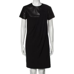 PRISTINE Alexander Wang Leather Sleeved Shift Dress